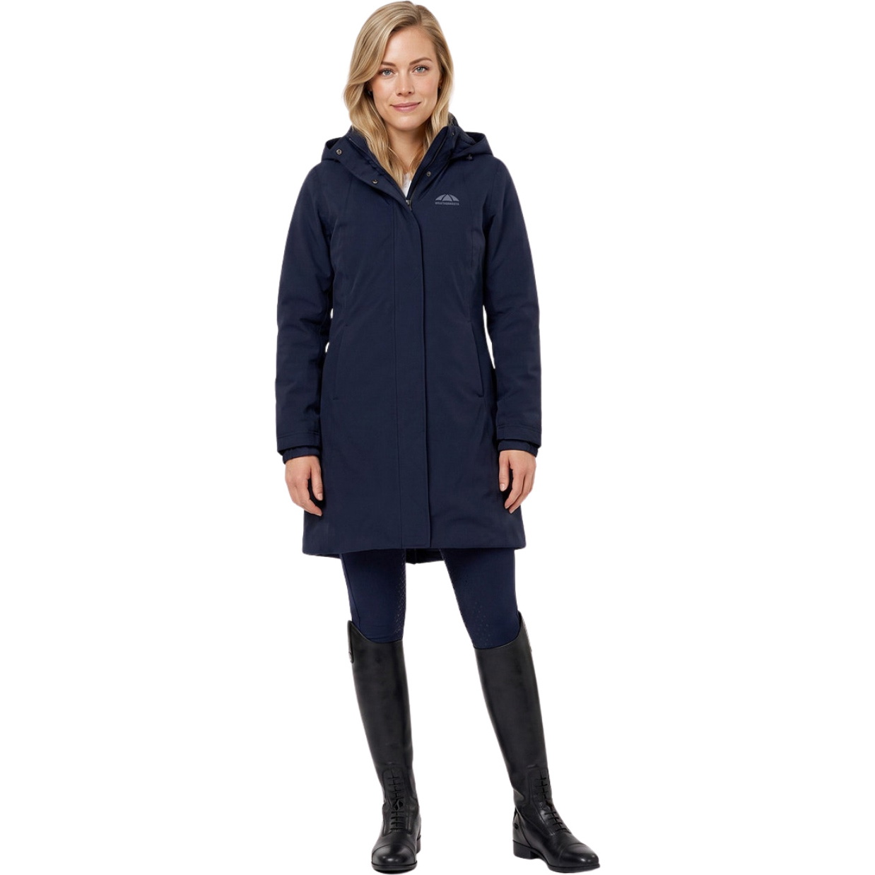 2026 WeatherBeeta Femmes Protect Étanche Isolé Veste De Conduite Longue 1031368 - Navy